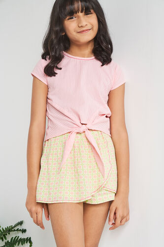 Pink Solid Straight Top, Pink, image 1